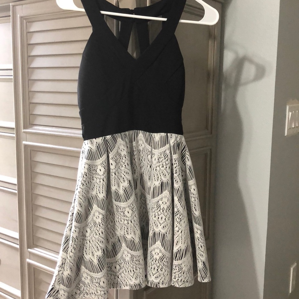 Crystal Doll Black and White Dress